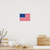 Poster met Amerikaanse vlag (Keuken)