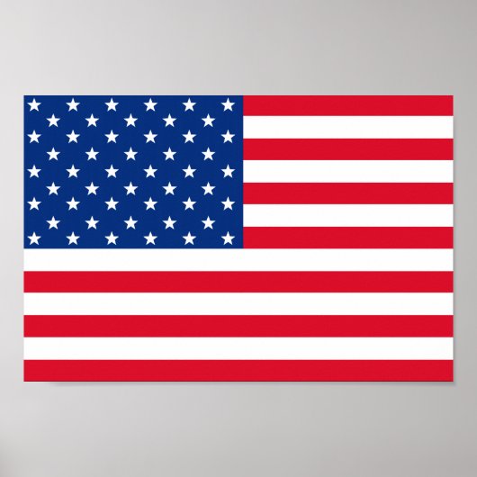 Poster met Amerikaanse vlag (Voorkant)