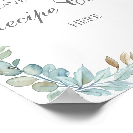 Poster met aquarelreceptkaarten (Hoek)