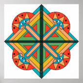 Poster met Art Deco Thema en Funny Facs (Voorkant)