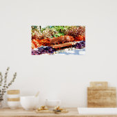 Poster met bankje in botanische tuin (Keuken)