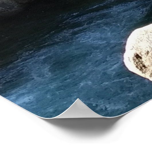 Poster met beek, bos en bergen (Hoek)