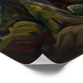 Poster met bergboslandschap (Hoek)