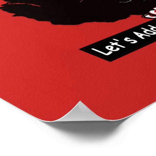 Poster met bericht en possum (Hoek)