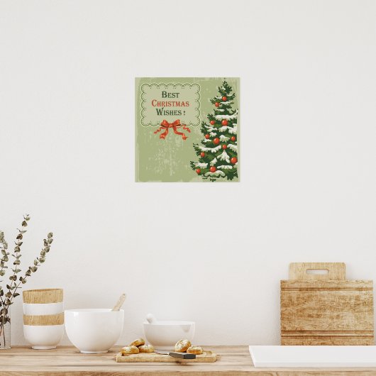  Poster met beste kerstwensen (Keuken)