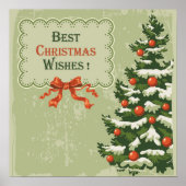  Poster met beste kerstwensen (Voorkant)