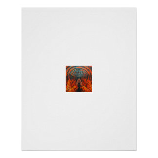 Poster met biddende handen en derde oog met strale