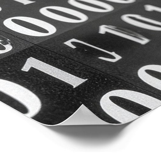 Poster met binaire code (Hoek)