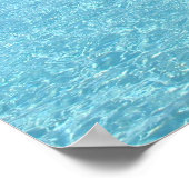 Poster met blauw paradijs (Hoek)