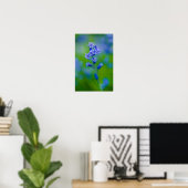 Poster met blauwe klokjes bloem (Thuiskantoor)
