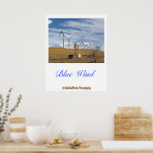Poster met blauwe wind (Keuken)