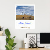 Poster met blauwe wind (Thuiskantoor)