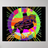 Poster met blazoned paarden en Rider (Voorkant)