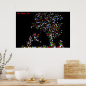 Poster met boomschaaftekening (Keuken)