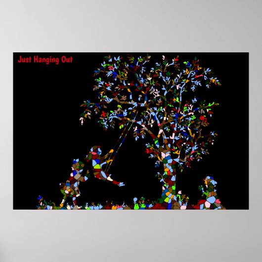 Poster met boomschaaftekening (Voorkant)