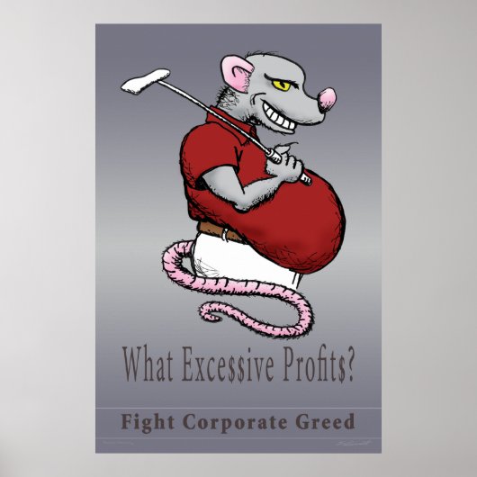 Poster met buitensporige winsten (Voorkant)