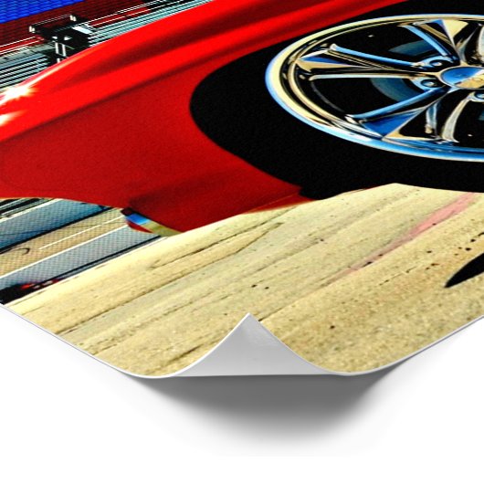 Poster met C2-corvette blown (Hoek)