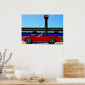 Poster met C2-corvette blown (Keuken)