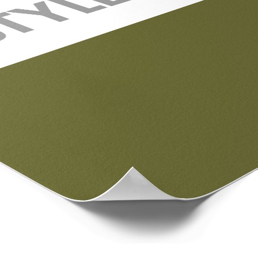 Poster met cassettebandetiket (Hoek)