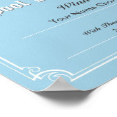 Poster met certificaat voor zwembadcompetitie-winn (Hoek)