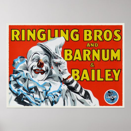 Poster met  Circus Clown Print (Voorkant)