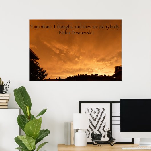 Poster met citaat. (Thuiskantoor)