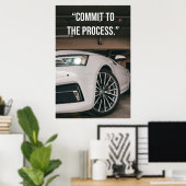 Poster met citaat over je proces volgen (Thuiskantoor)