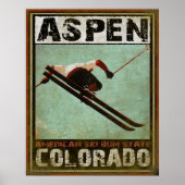 Poster met Cool Aspen Ski Print (Voorkant)