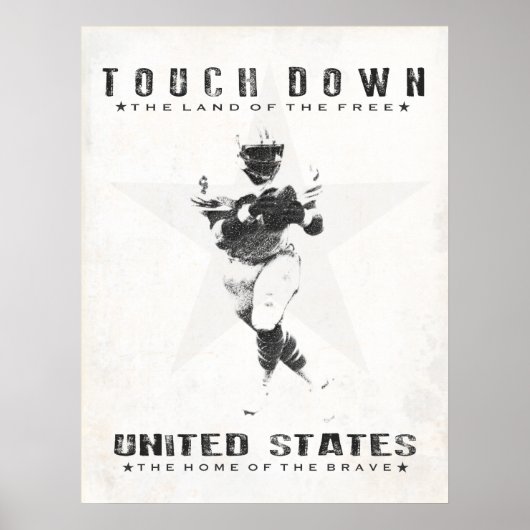 Poster met Cool Football Print (Voorkant)