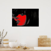 Poster met Cool Girl Print versie Twee (Keuken)