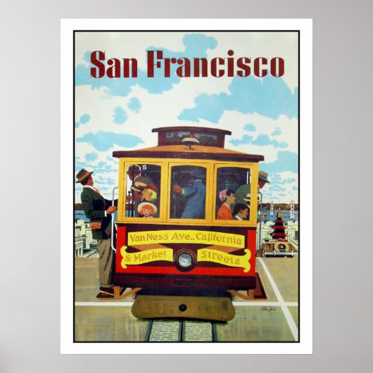 Poster met Cool San Francisco Print (Voorkant)