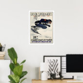 Poster met Cool Ski Poster uit Frankrijk (Thuiskantoor)