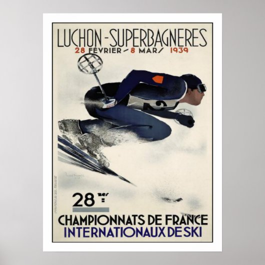 Poster met Cool Ski Poster uit Frankrijk (Voorkant)