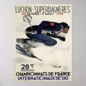 Poster met Cool Ski Poster uit Frankrijk (Voorkant)