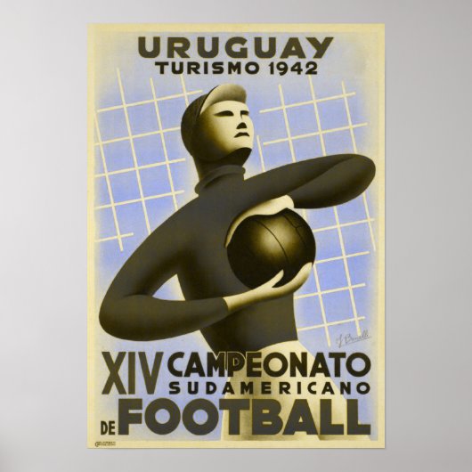 Poster met  Copa de America Soccer Print (Voorkant)