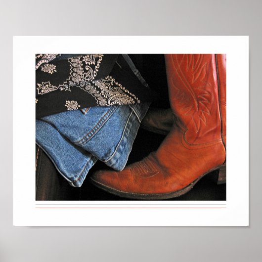poster met cowboylaarzen (Voorkant)