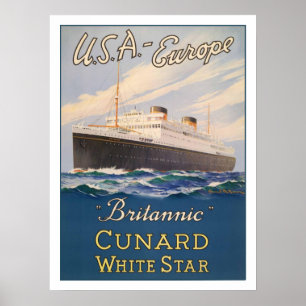 Poster met cruiseschepen Adverteren Poster