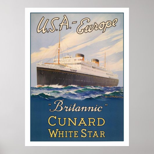 Poster met cruiseschepen Adverteren Poster (Voorkant)