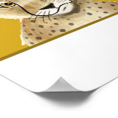 Poster met Cute Cheetah – Safari Dieren Muur Kunst (Hoek)