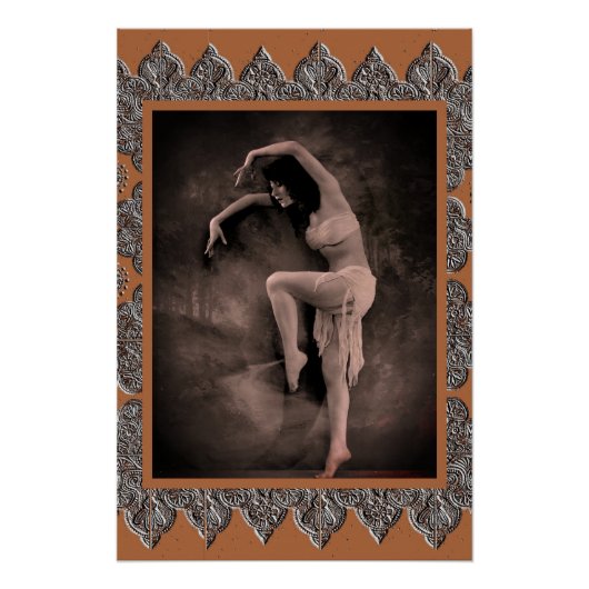 Poster met  danseres Kyra (Voorkant)