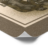 Poster met de beste hand van Cowgirl (Hoek)