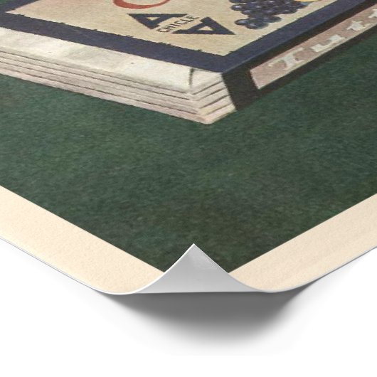 Poster met de  Californische Vruchtdame (Hoek)