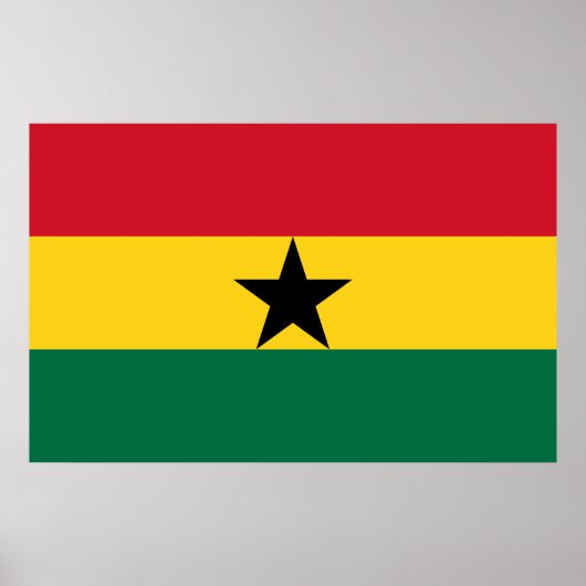 Poster met de Ghanese vlag (Voorkant)
