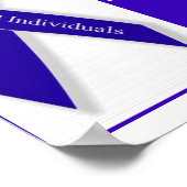 Poster met de Logo van het Indigo Ribbon (Hoek)