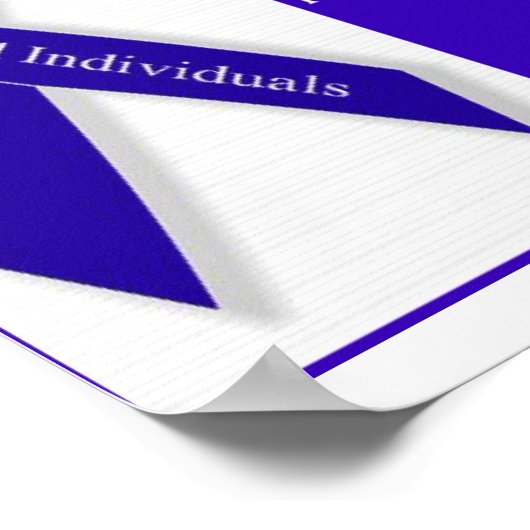 Poster met de Logo van het Indigo Ribbon (Hoek)