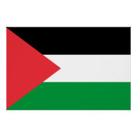Poster met de Palestijnse vlag