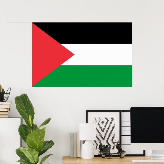 Poster met de Palestijnse vlag (Thuiskantoor)