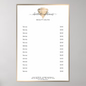 Poster met de prijslijst voor gouddiamant (Voorkant)