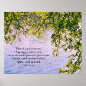 Poster met de scriptie Peaceful Waters (Voorkant)