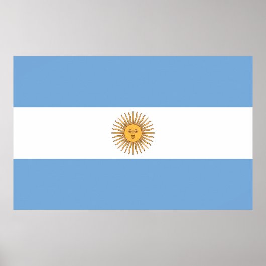 Poster met de vlag van Argentinië (Voorkant)